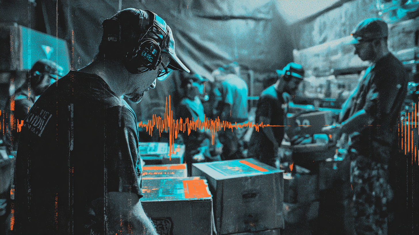 Technicians collaborating with voice-guided tools.